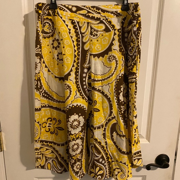Talbots Paisley Cotton Skirt size 14 petite - Picture 1 of 5